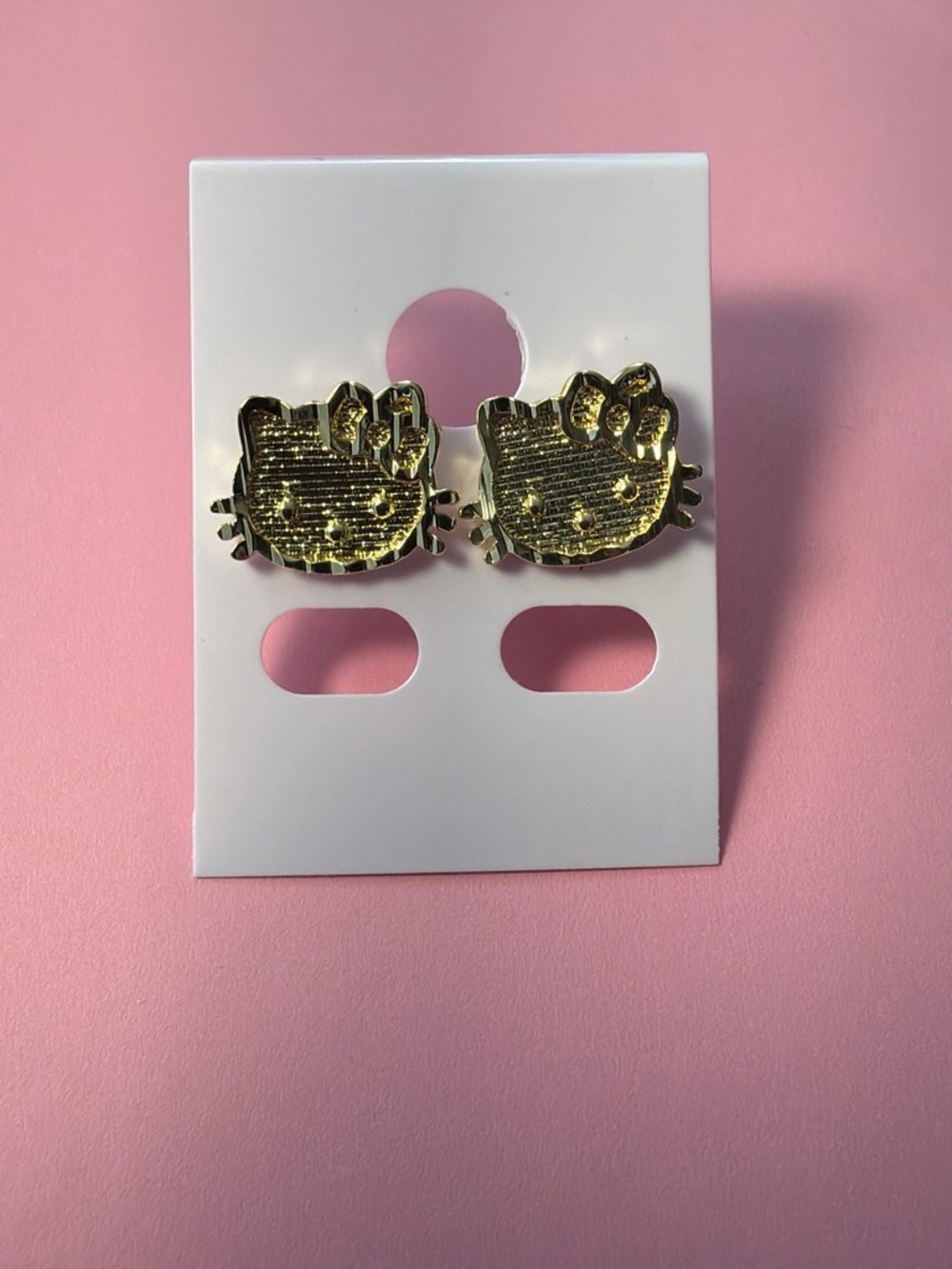 Hello Kitty Gold Stud Earrings